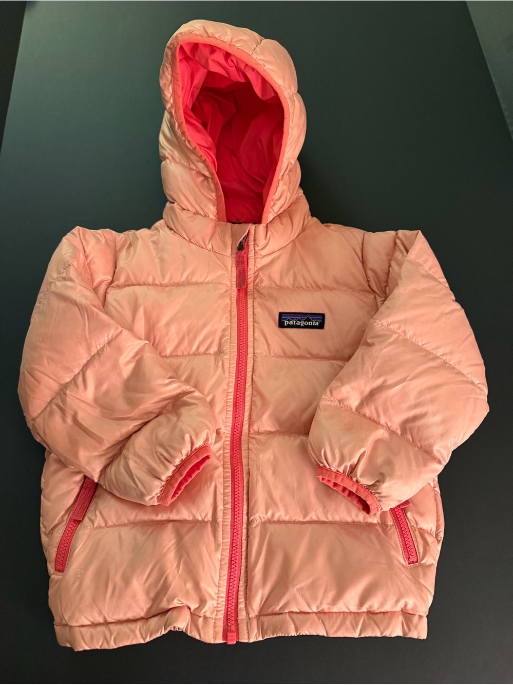 Patagonia Hi-Loft Girls' Puff Jacket - Coral Pink Size 2T